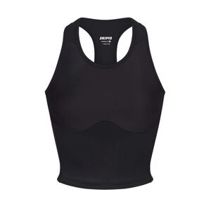SKIMS Performance Racer Black Tank Top